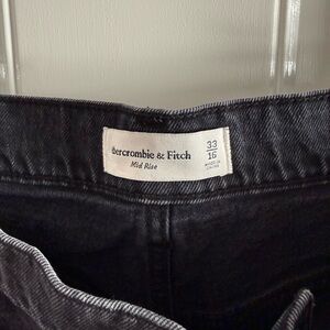 Abercrombie & Fitch Mid Rise A-Line Short Black Jean Shorts